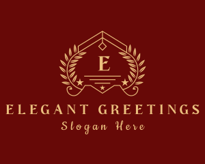 Elegant Academy Wreath logo design