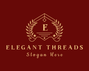 Elegant Academy Wreath logo design