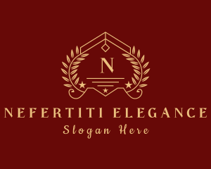 Elegant Academy Wreath logo design