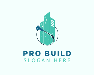 Pressure Washer Building logo design