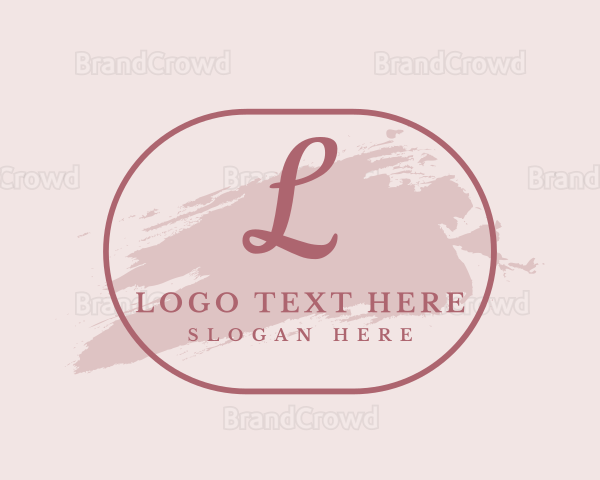 Brush Stroke Makeup Cosmetics Logo