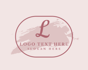 Influencer - Brush Stroke Makeup Cosmetics logo design