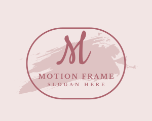 Brush Stroke Makeup Cosmetics logo design