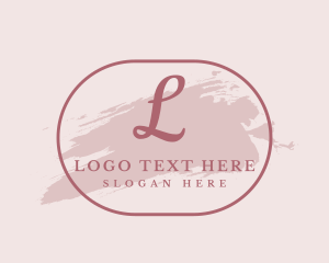 Nail Salon - Brush Stroke Makeup Cosmetics logo design