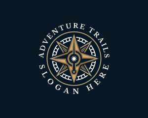 Traveler Compass Adventure logo design