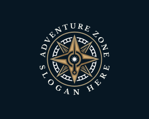 Traveler Compass Adventure logo design