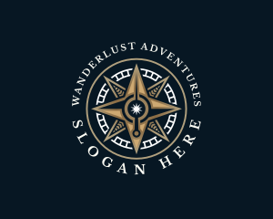 Traveler Compass Adventure logo design