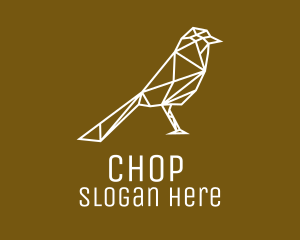Bird - Simple Crow Line Art logo design
