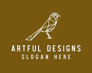 Simple Crow Line Art logo design