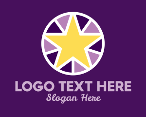 Round - Star Lantern Badge logo design