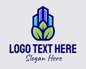 Skyscraper - Eco Property Realtor logo design