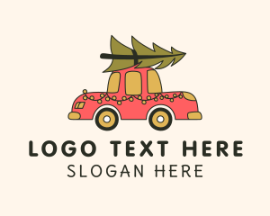 Transport - Decorative Car Tree logo design