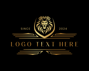 Luxury - Lion Shield Crest logo design