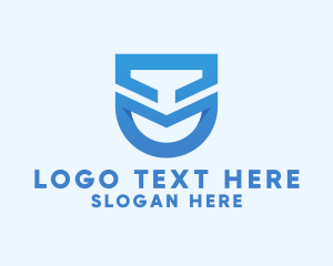 Modern Tech Shield  logo design