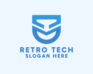 Modern Tech Shield  logo design