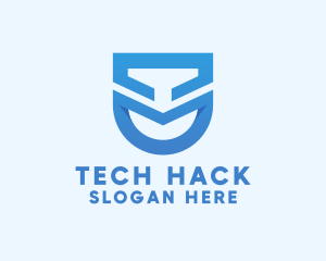 Modern Tech Shield  logo design