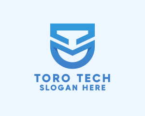 Modern Tech Shield  logo design