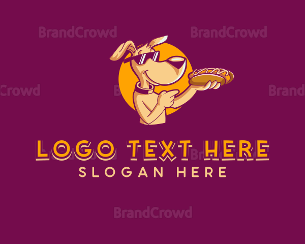 Dog Hotdog Sandwich Logo