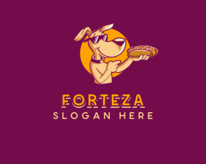 Dog Hotdog Sandwich  logo design