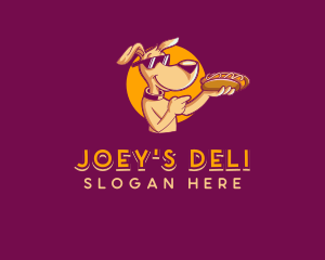 Dog Hotdog Sandwich  logo design