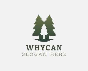 Forest - Green Tree Forest logo design