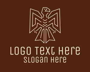 Indigenous - Minimalist Tribal Eagle logo design