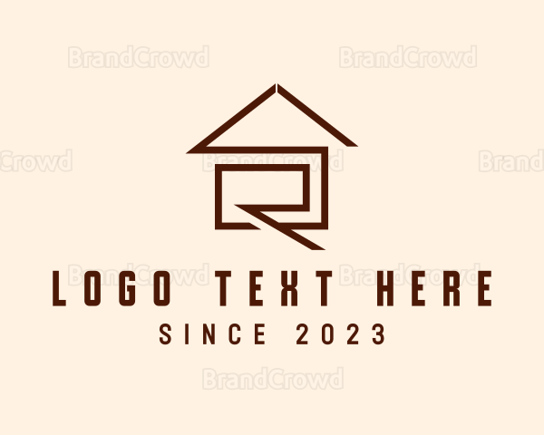 Letter R House Realty Logo