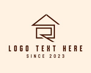 Home Renovation - Letter R House Realty logo design