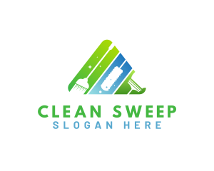 Housekeeping Cleaning Tools logo design