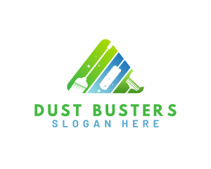 Duster - Housekeeping Cleaning Tools logo design