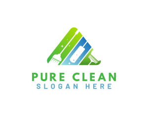 Housekeeping Cleaning Tools logo design