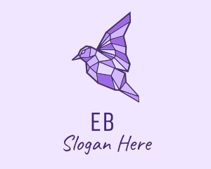 Angular - Purple Geometric Bird logo design
