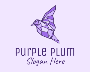 Purple - Purple Geometric Bird logo design