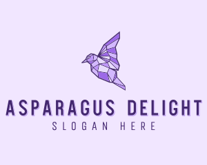 Purple Geometric Bird logo design