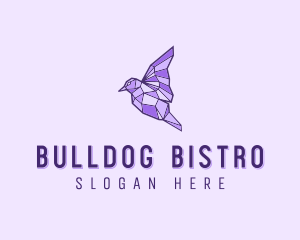 Purple Geometric Bird logo design