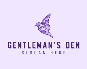 Purple Geometric Bird logo design