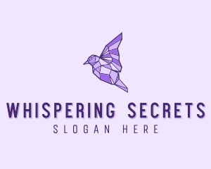 Purple Geometric Bird logo design