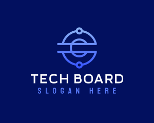 Motherboard - Modern Tech Letter C logo design