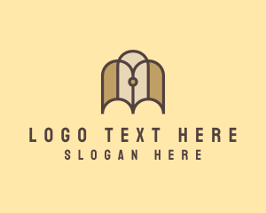 Notary Ink Pen Book logo design