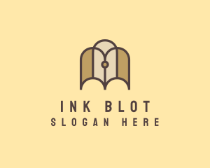 Notary Ink Pen Book logo design