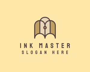 Notary Ink Pen Book logo design