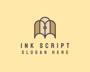 Notary Ink Pen Book logo design