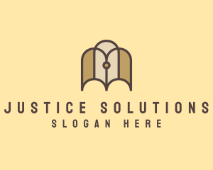 Judicial - Notary Ink Pen Book logo design