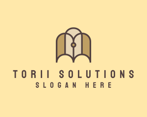 Notary Ink Pen Book logo design