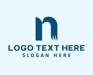 Animal - Blue Eagle Letter N logo design