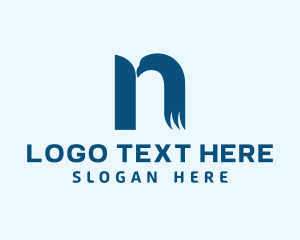 Phoenix - Blue Eagle Letter N logo design