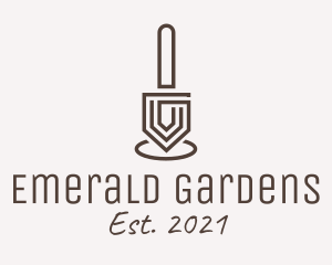 Brown Minimalist Trowel  logo design