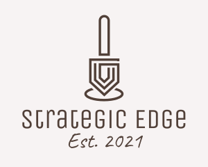 Digger - Brown Minimalist Trowel logo design