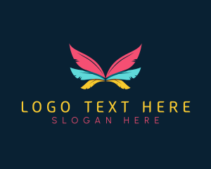 Feather - Colorful Feather Wing logo design
