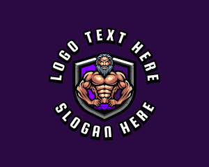 Buff - Muscle Man Gaming logo design